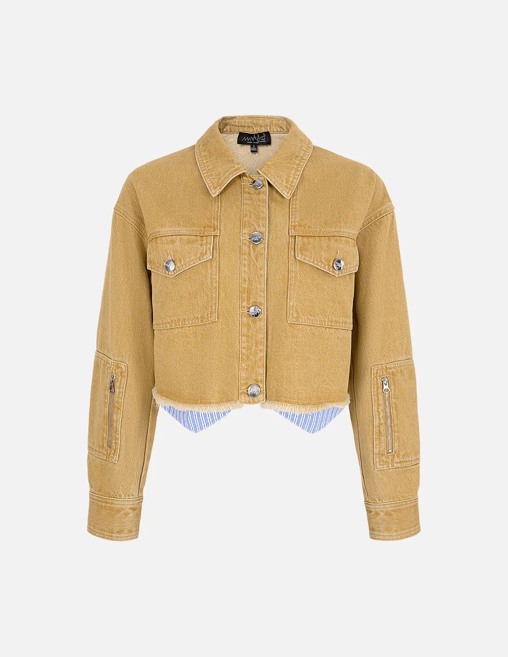 Women's Patchwork Washed Denim Jacket