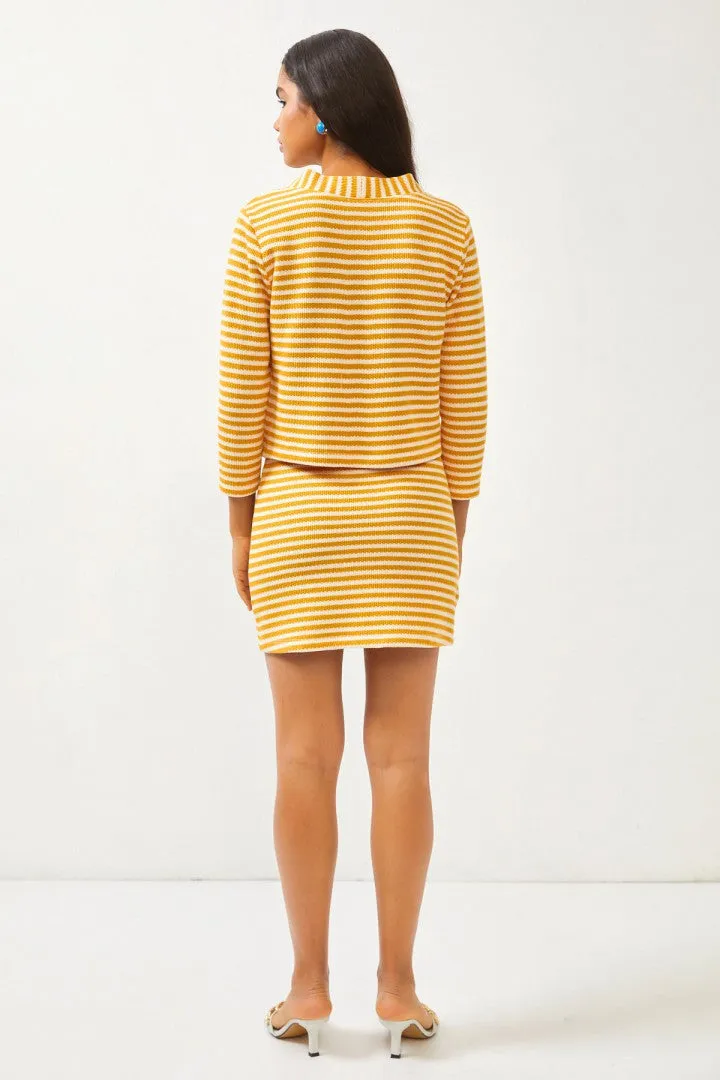 Yellow Pocket Detail Blazer
