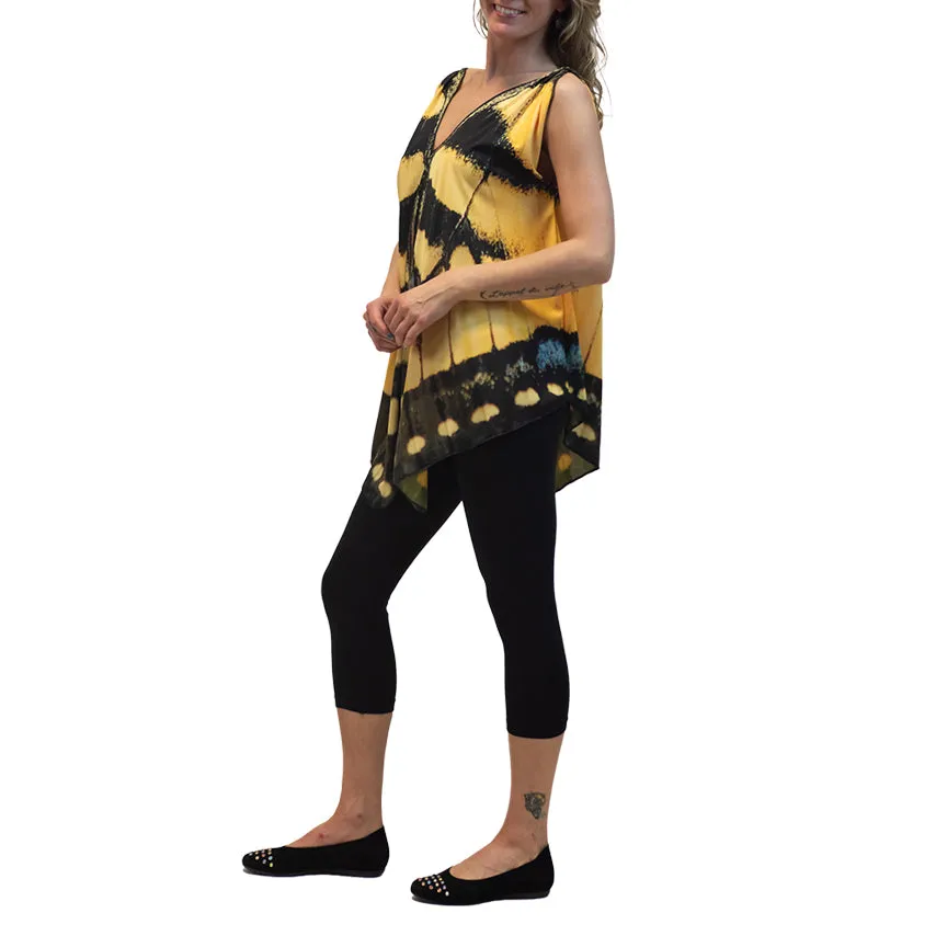 Yellow Swallowtail Butterfly Tunic