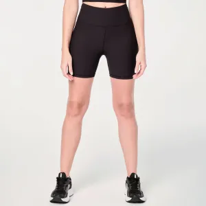 Zumba® Prep High Waisted Rib Biker Shorts - Bold Black